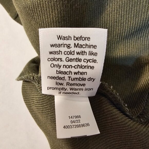 Croft & Barrow, Olive, Button Down mid length, Shirt Dress, Plus Size (1X) - Picture 10 of 10